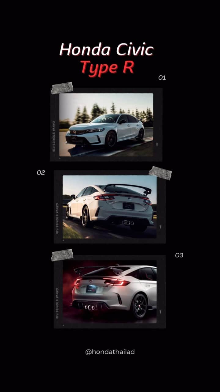 EnjoyHondaThailandのインスタグラム：「Honda Civic Type R Type R is the symbol of the Champion🏆  #HondaThailand #HondaCivicTypeR #HondaSENSING」