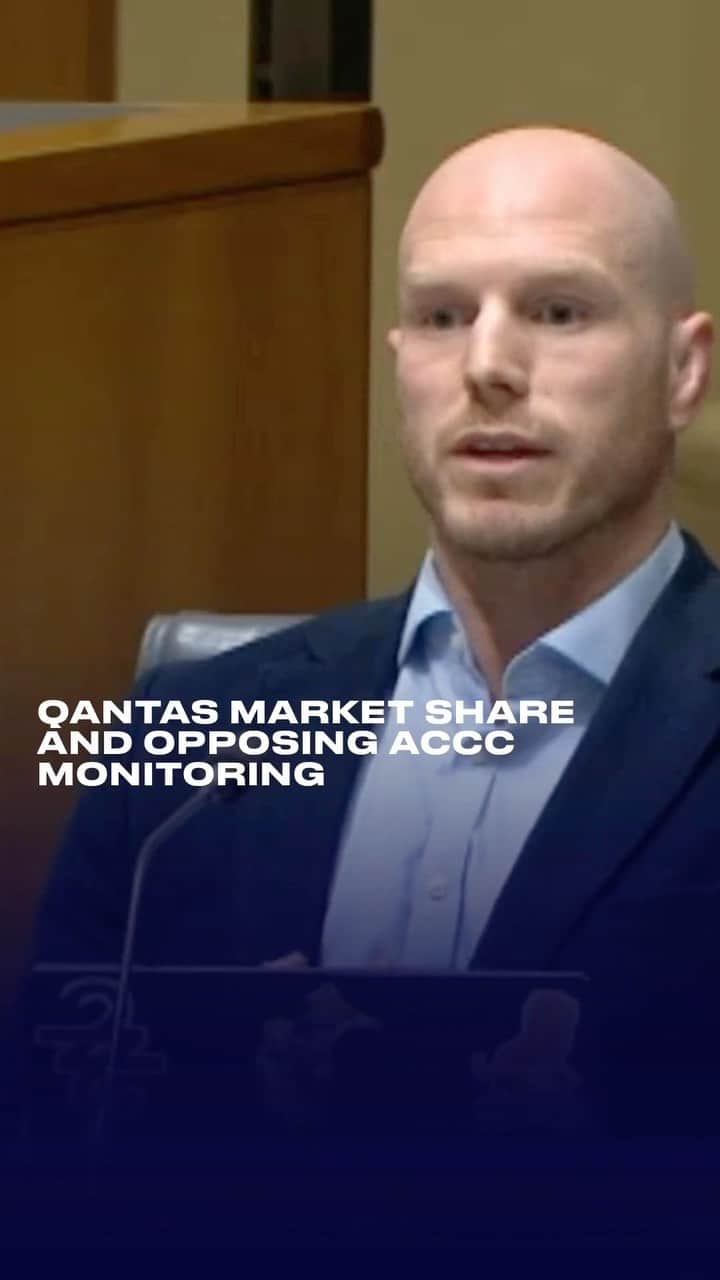 デビッド・ポーコックのインスタグラム：「Qantas and Virgin have 95% of the 🇦🇺 market.  Qantas makes 80% of the profit.  Qantas CEO says it’s a competitive market but doesn’t support the ACCC monitoring the airline industry in an ongoing way 🤔」