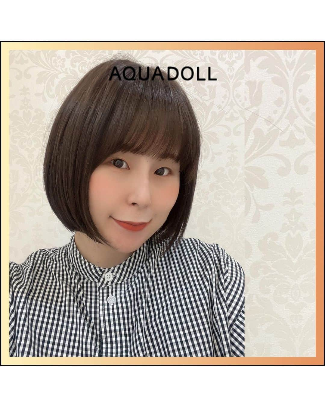 AQUADOLL アクアドールウィッグのインスタグラム：「こんにちは、新宿サロンの吉野です🐼🌈  人毛MIXサロンオリジナルウィッグで 【王道のパッツンミニボブ👑】を 作成したのでご紹介します✌️💓💓  サイドの切っぱなし感がめちゃくちゃ 今っぽくてかわいくできました🥰  お色は暗めのCBKM（ショコラブラック） なのでどなたでもお似合いになりますよ👍💕  新宿サロン限定のウィッグになりますので 気になる方はぜひいらしてくださいね💓💓  ▶️pwm00B  size S  77,800円（税込）  #AQUADOLL#アクアドール#アクアドールヴィーナス#アクアドールウィッグ#医療用ウィッグ#ウィッグ#wig#カツラ #かつら#ウィッグ生活#抗がん剤#抗がん剤治療#副作用#乳がん#がん#がん患者#脱毛症#円形脱毛 #円形脱毛症#自己免疫患者#多発性脱毛症#薄毛#抜毛症#抜毛#ウィッグ生活 #ボブ#新宿#ミニボブ#耳かけボブ#秋カラー」