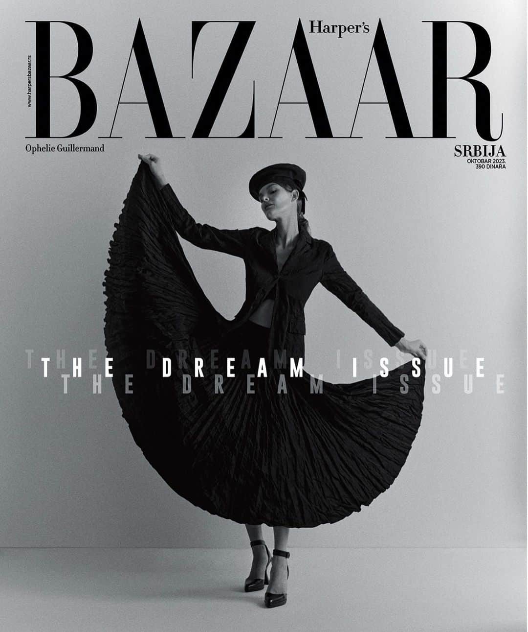 OPHELIEさんのインスタグラム写真 - (OPHELIEInstagram)「Little Ophélie wouldn’t believe seeing her name on a Harper’s Bazaar cover 🖤 believe in your dreams  Thank you @harpersbazaarserbia  Photographer : @studiofreddypersson  Stylist @marko.mrkaja  Cover 1 : @batakovicbelgrade @loropiana fabric & @cartier  Cover 2 : @dior  Hair : @fabbhairdresser  Make up : @marykendallll」9月27日 20時04分 - ophelieguillermand