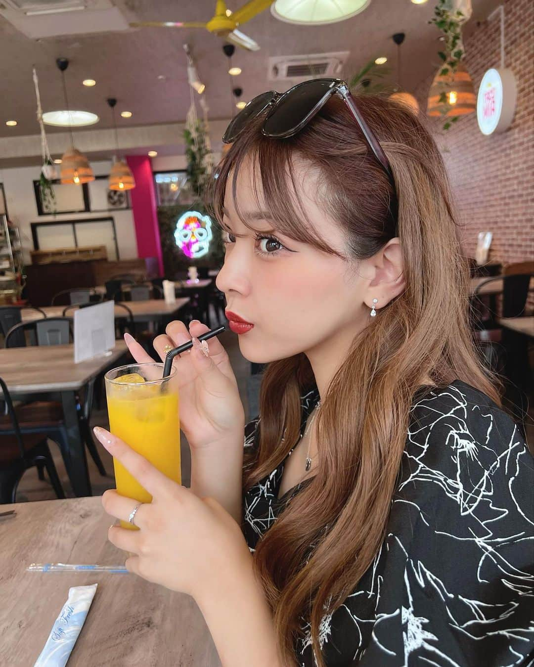 桐原愛歩のインスタグラム：「ももち浜にあったタコス屋さん🌮 雰囲気も良くて美味しかった〜🥰  #ももち浜 #福岡グルメ」