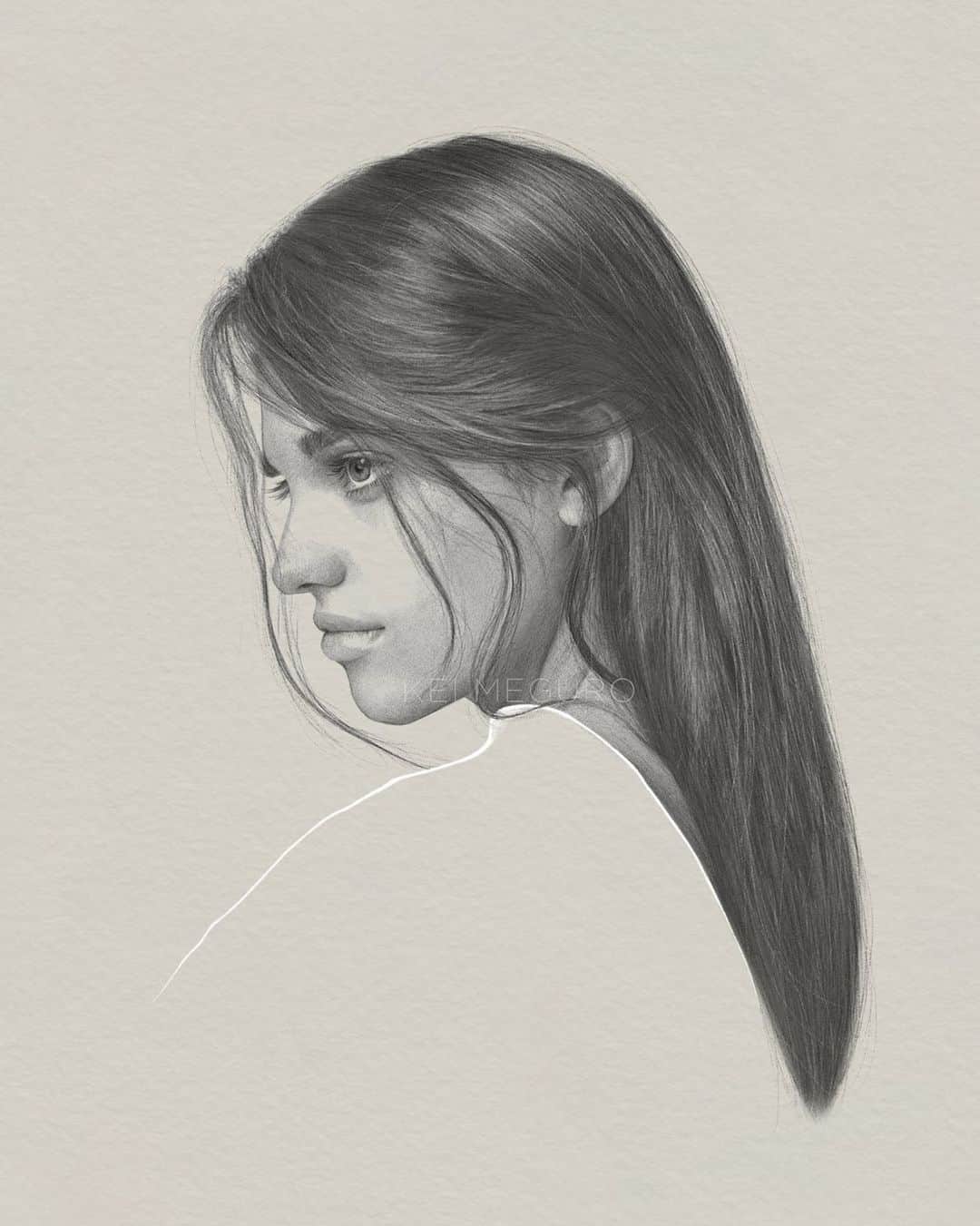 目黒ケイのインスタグラム：「Occasionally I look at old studies to reflect back on who I was mentally and emotionally then. Don’t throw your old work out, it can be a great reminder of how far you’ve come.🐛🦋   Pencil and graphite on paper / Edited with @photoshop / 2020」