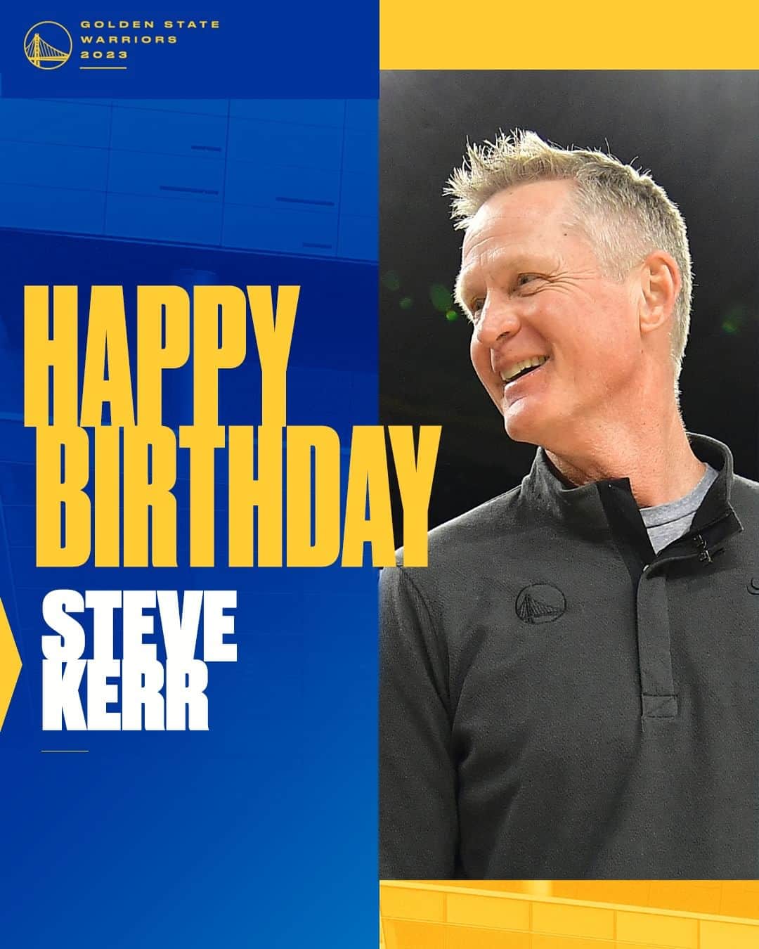 ゴールデンステート・ウォリアーズのインスタグラム：「Happy Birthday, Coach Kerr! 🎂🎉」