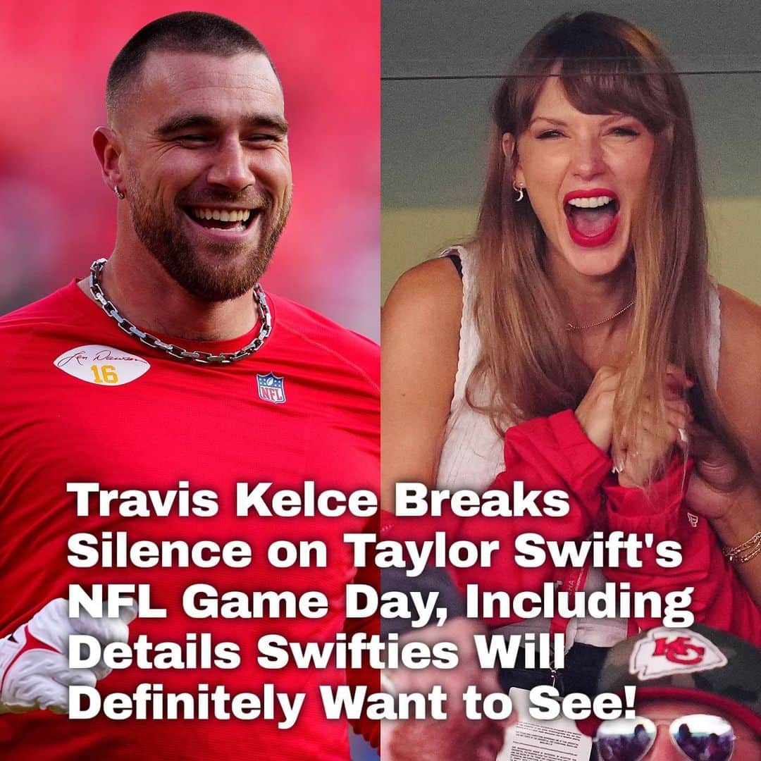 Just Jaredさんのインスタグラム写真 - (Just JaredInstagram)「Travis Kelce is finally breaking his silence on Taylor Swift's NFL game day! He revealed what his family and friends thought of her, reacted to her viral on-camera moments like her slow motion chest bump, and responded to the viral jokes that Taylor finally "put him on the map." Tap this photo at the LINK IN BIO for everything he said! #TravisKelce #TaylorSwift Photo: Getty」9月27日 22時21分 - justjared
