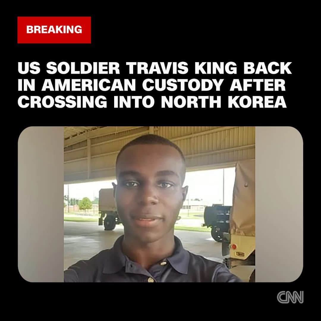 CNNさんのインスタグラム写真 - (CNNInstagram)「US Army Private Travis King has been returned to American custody, a US official said, weeks after he crossed into North Korea.  The news came after North Korean state media KCNA reported that the secretive state had decided “to expel” King, who entered its territory during a tour of the joint security area between North and South Korea in July.  The KCNA report said a North Korean investigation into King “has been finished.”  Click the link in bio for more.  📸: From Travis King/Facebook」9月27日 22時48分 - cnn