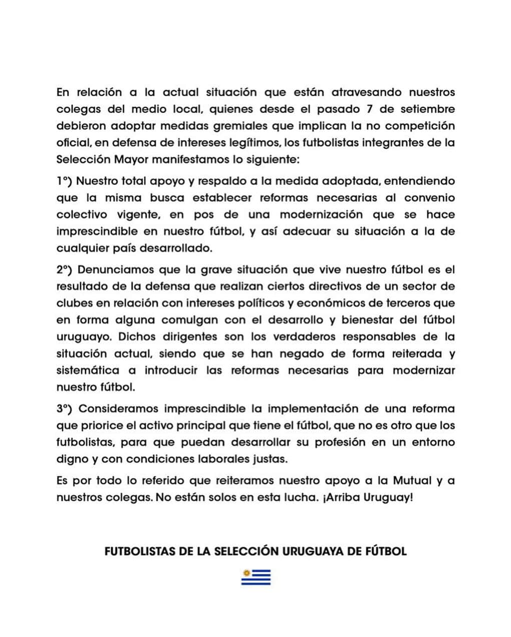 フェデリコ・バルベルデさんのインスタグラム写真 - (フェデリコ・バルベルデInstagram)「Comunicado oficial  #ElEquipoQueNosUne 💙」9月27日 22時59分 - fedevalverde