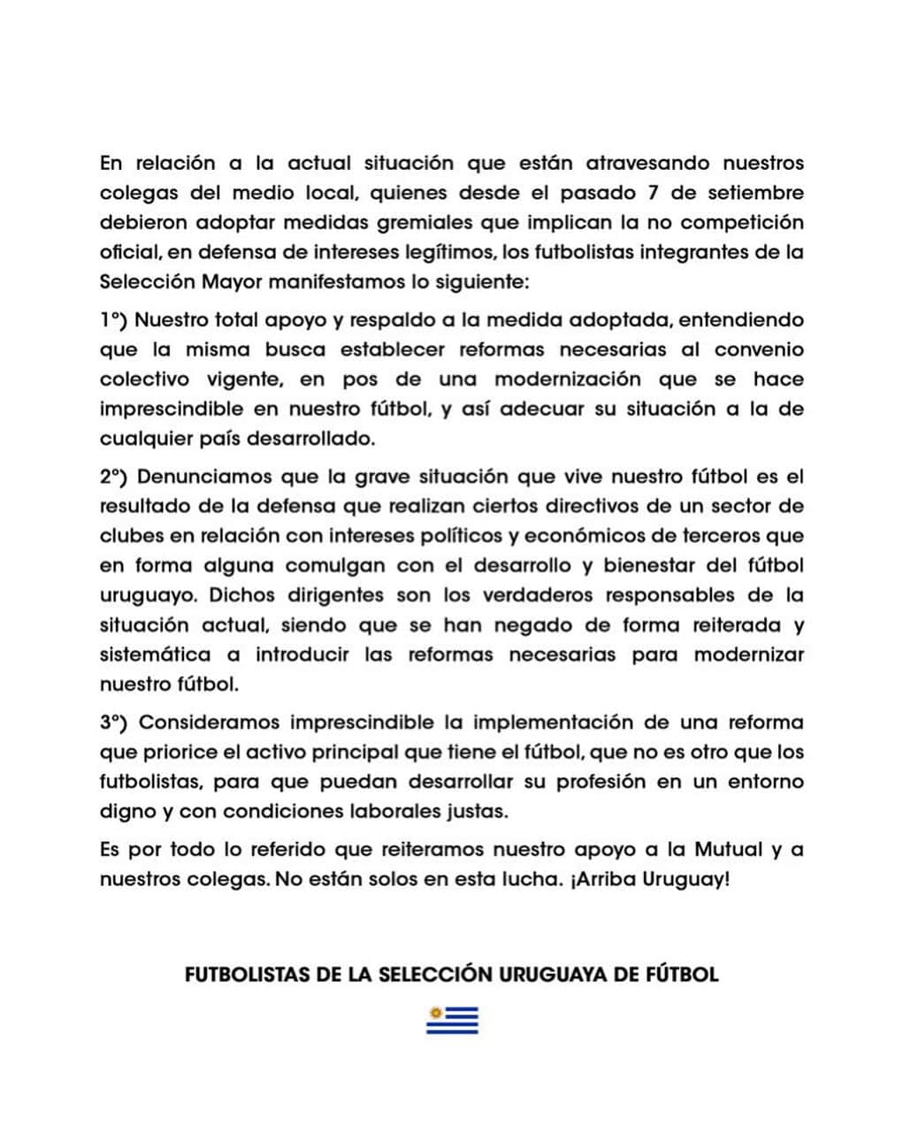 のインスタグラム：「Comunicado oficial  #ElEquipoQueNosUne 💙」