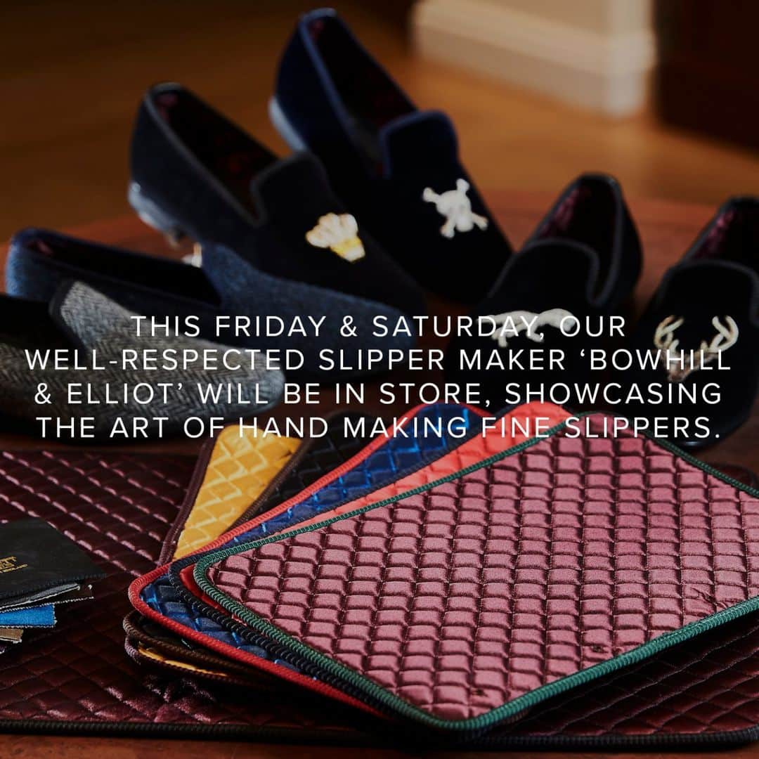クロケット&ジョーンズさんのインスタグラム写真 - (クロケット&ジョーンズInstagram)「Special Order Slipper Event - This Friday & Saturday, our well-respected slipper maker, ‘Bowhill & Elliott’ will be in store, showcasing the art of hand making fine slippers. . For more information, click the link in our bio.  . #crockettandjones #madetobeworn #slippers #specialorder」9月27日 23時02分 - crockettandjones_official