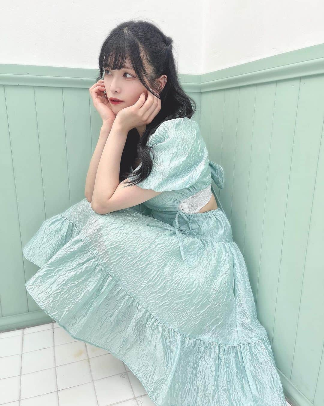 田北香世子さんのインスタグラム写真 - (田北香世子Instagram)「👗🕊️🍀  思ったよりずっと 君に魅せられてるよ  #lillilly #かよよん撮影会 #撮影会 #撮影会モデル #スタジオ撮影会 #かよよんコーデ #ミントグリーン」9月27日 23時03分 - kayoko_takita