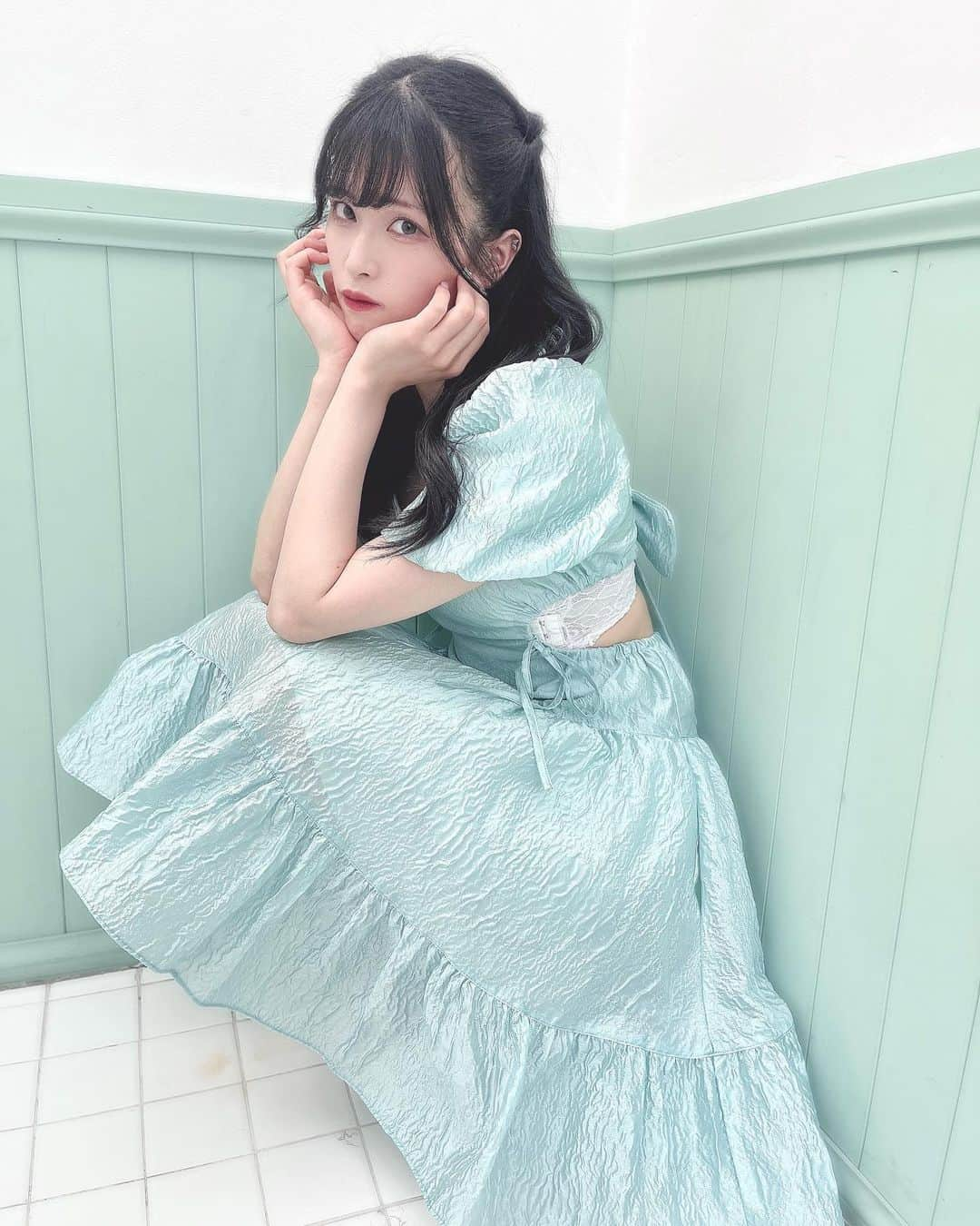 田北香世子さんのインスタグラム写真 - (田北香世子Instagram)「👗🕊️🍀  思ったよりずっと 君に魅せられてるよ  #lillilly #かよよん撮影会 #撮影会 #撮影会モデル #スタジオ撮影会 #かよよんコーデ #ミントグリーン」9月27日 23時03分 - kayoko_takita