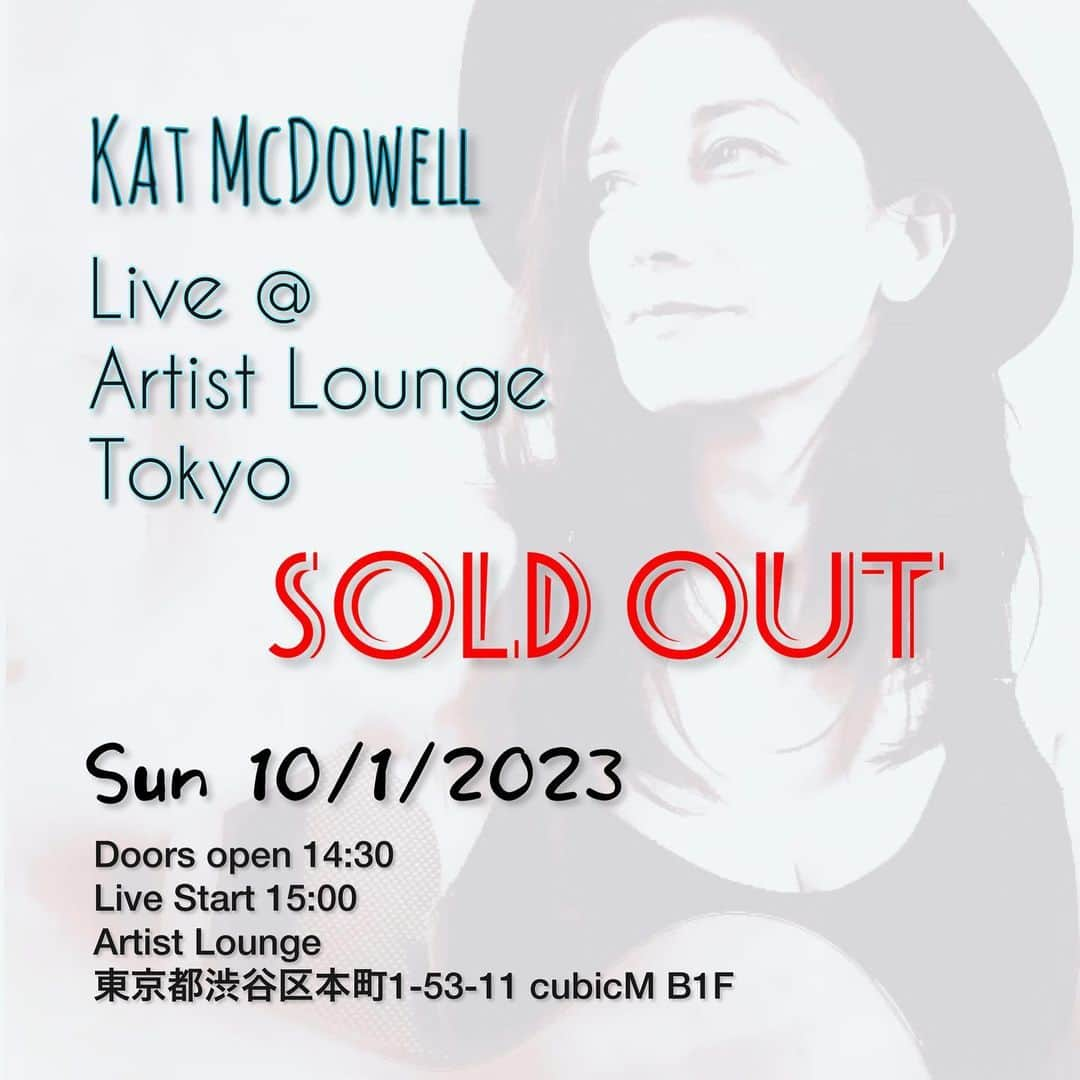 KATのインスタグラム：「今週の東京ライブはSOLD OUTになりました！　皆さんに久しぶりにお会い出来るの楽しみです！  ライブストリームも出来ればツイッチの方でやってみますので、そちらでも是非フォローしてください。  Thank you to everyone who bought tickets and sold out our Artist Lounge show in Tokyo! We are so excited to see you and I will hopefully also be able to live stream this on Twitch! It will be late though (11pm PST on Saturday).」