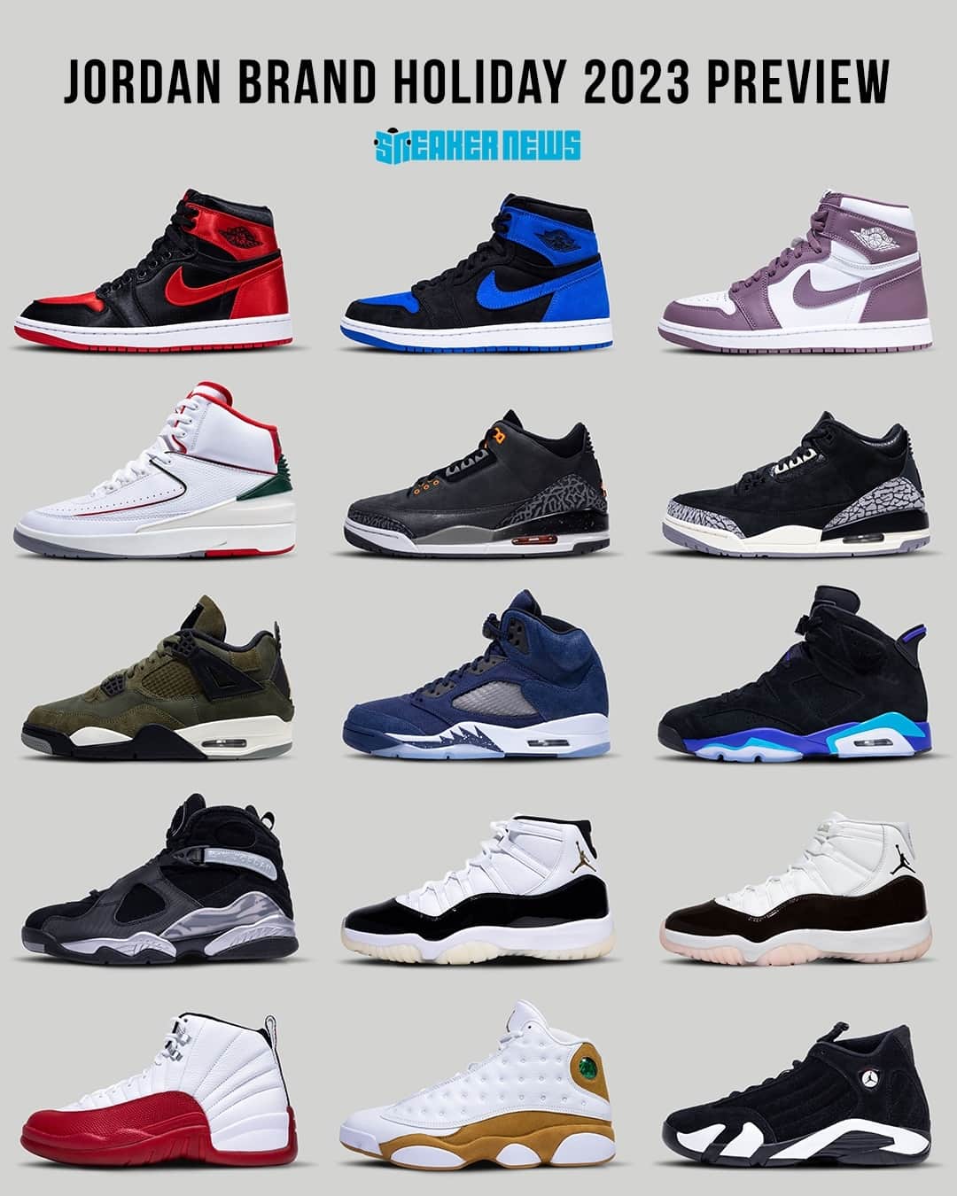 Sneaker Newsさんのインスタグラム写真 - (Sneaker NewsInstagram)「PICK 3!⁠ Jordan Brand reveals full Holiday 2023 collection!⁠ LINK IN BIO for full details.」9月28日 0時01分 - sneakernews