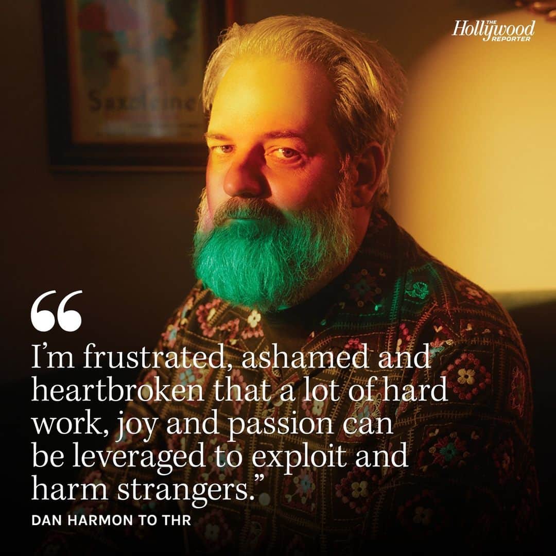 ハリウッド・リポーターのインスタグラム：「#RickAndMorty's #DanHarmon is breaking his silence on #JustinRoiland: ⁠ ⁠ “The easiest thing for me to say about Justin has been nothing. Easy because he isolated so well and easy because I’m nobody’s first choice as a judge of anything or anyone. This is where I’d love to change the subject to myself, to what a piece of crap I’ve been my whole public life. I would feel so safe and comfortable making this about me, but that trick is worthless here and dangerous to others. It’s other people’s safety and comfort that got damaged while I obsessed over a cartoon’s quality." ⁠ ⁠ For the full THR cover feature, head to the link in bio. ⁠ ⁠ Photographer: Lenne Chai @lenneigh⁠ Stylist: Luca Kingston @lucakingston⁠ Groomer: Helen Robertson @helenrobertsonhmu⁠ Props: Zoe-Zoe Sheen @zeez.louize」