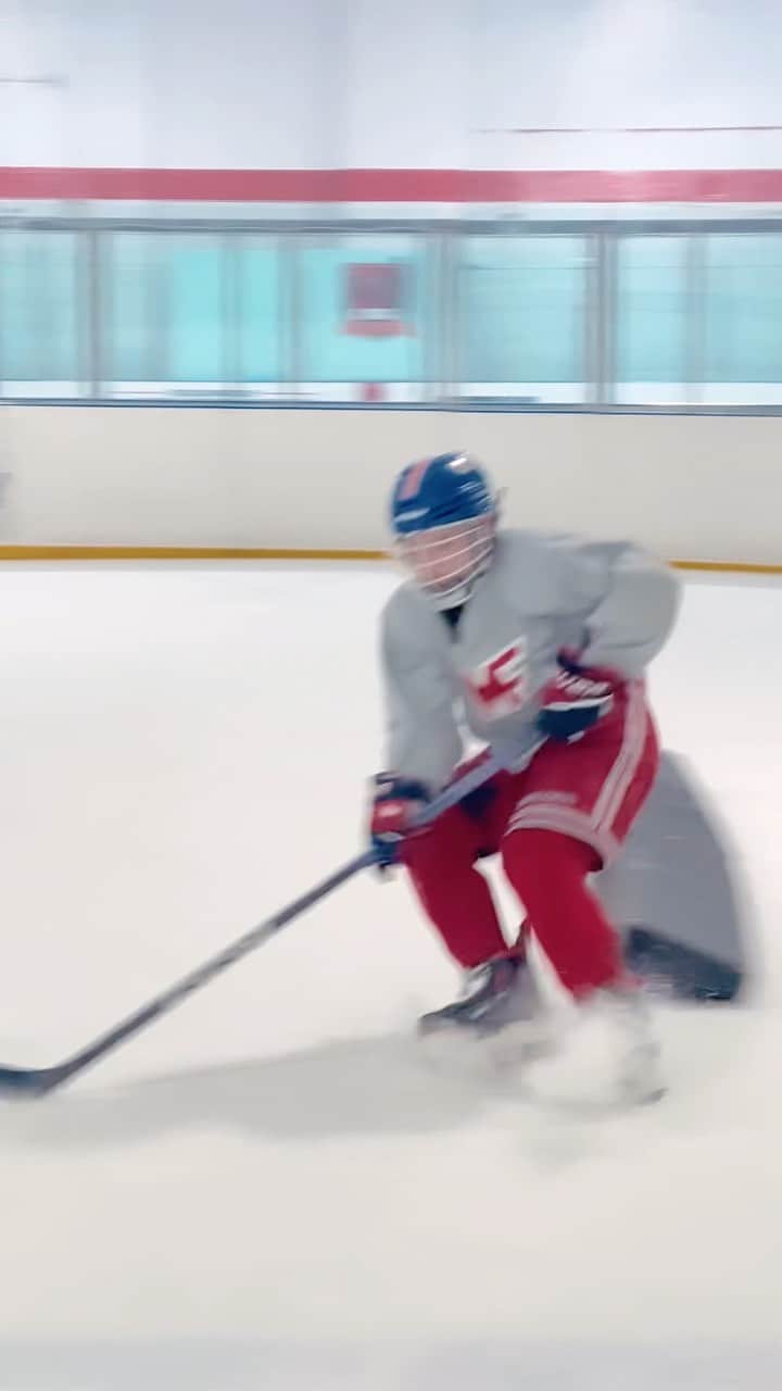 エレーネ・ゲデヴァニシヴィリのインスタグラム：「This one is long overdue.. Meet Will TheThrill everybody 😎  @willscioletti  @cuttingedgeiceacademy_  @besahockey  @mid_fairfield_hockey」