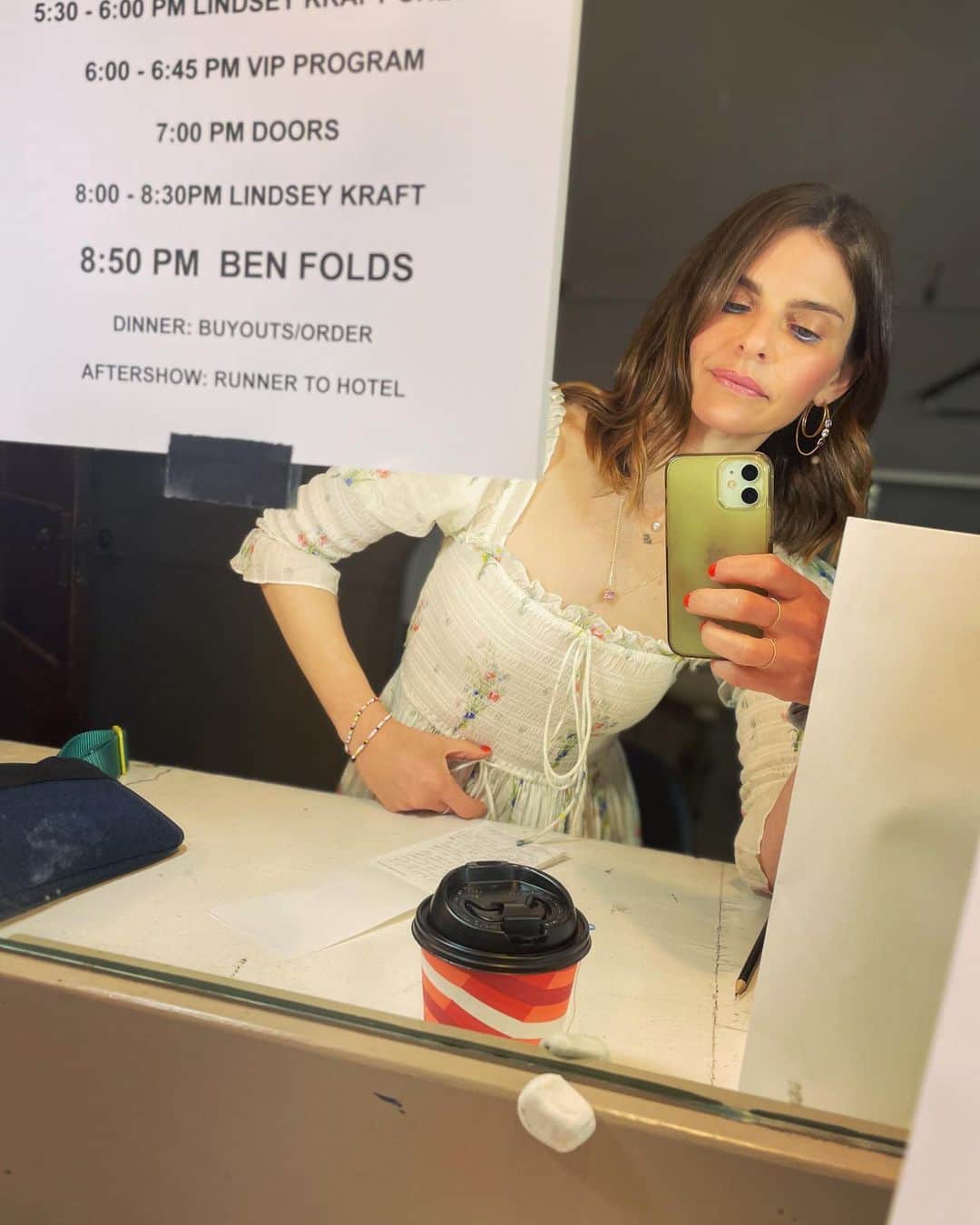 リンジー・クラフトのインスタグラム：「another night. another ☁️. opening for @actualbenfolds @the_wilbur thank you to the folds fans for living a little life with me. especially, evan 😉 y’all were just and amazingly open audience.  dress by @shopdoen made me feel like i was dancing on ☁️☁️☁️. thanks @gloriakellett for my sparkly 💖 necklace, a constant hug of support. next stop portsmouth, NH #historictheaterthemusichall」