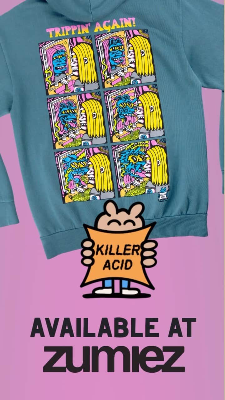 zumiezのインスタグラム：「Fall drop @killeracid x @zumiez 🌞🏕️✨  music: @americanfolklore  animation: @patrickpassaro」