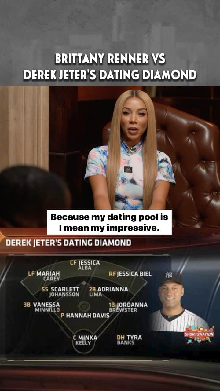 Brittany Rennerのインスタグラム：「Does Brittany Renner have a point? Is there a double standard?  #DerekJeter #Yankees #NewYork #Dating」