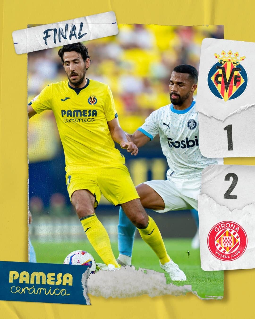 ビジャレアルCFのインスタグラム：「Final en el Estadio de la Cerámica.  #VillarrealGirona」