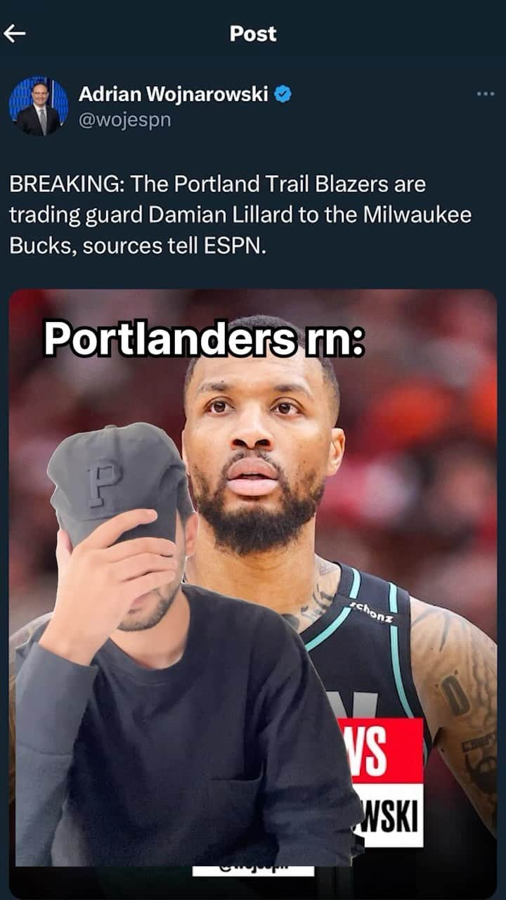 Portlandのインスタグラム：「BREAKING NEWS 🚨 Dame is going to Milwaukee. How we feelin about this? 🫣  #Portland #pnw #oregon #portlandoregon #pacificnorthwest #travelportland #ripcity」