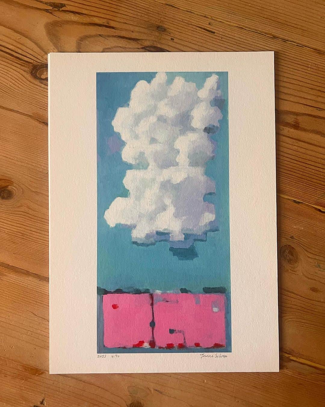 ヤナ・スクラのインスタグラム：「Nieuw printje in de shop! ‘Bollenstreekjes’ Giclée/Art Print Hanhemüle White Velvet 30 stuks only. Op A4 formaat」
