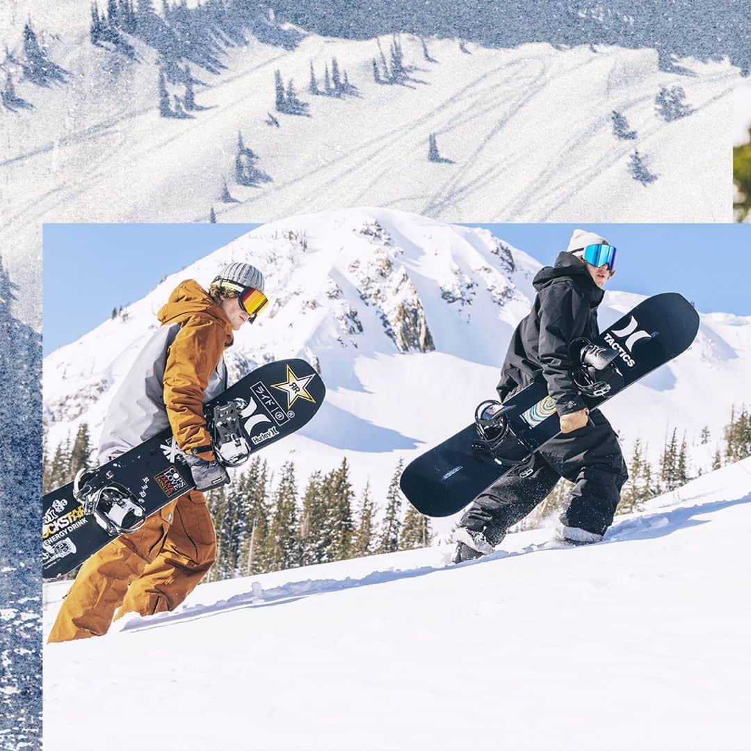 hurleyのインスタグラム：「Our new snow gear features insulating interiors, waterproof fabrication, strategically placed mesh, and convenient storage designed to keep you warm, dry, and comfortable, so you can focus on what you do on the slopes. Welcome to the chill zone. Link in bio⚡️❄️」