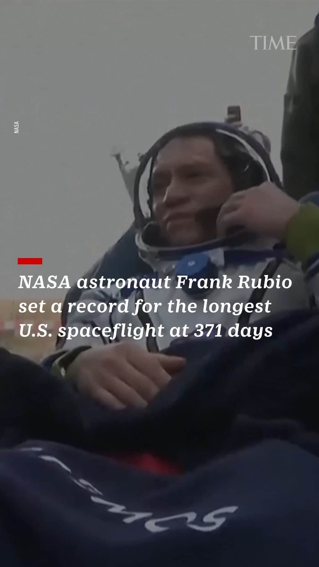 TIME Magazineのインスタグラム：「NASA astronaut Frank Rubio returns home from space after a record-setting 371 days」
