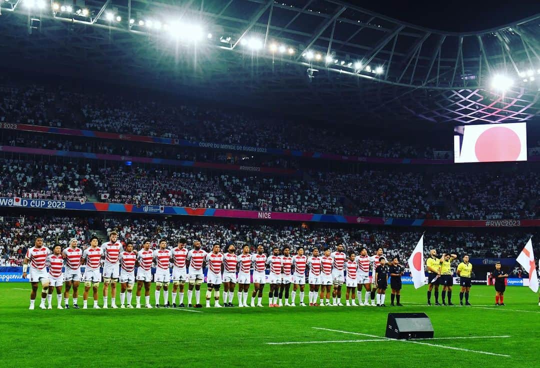 坂手淳史のインスタグラム：「RWC2023 vs SAMOA  #braveblossoms  #rwc2023」