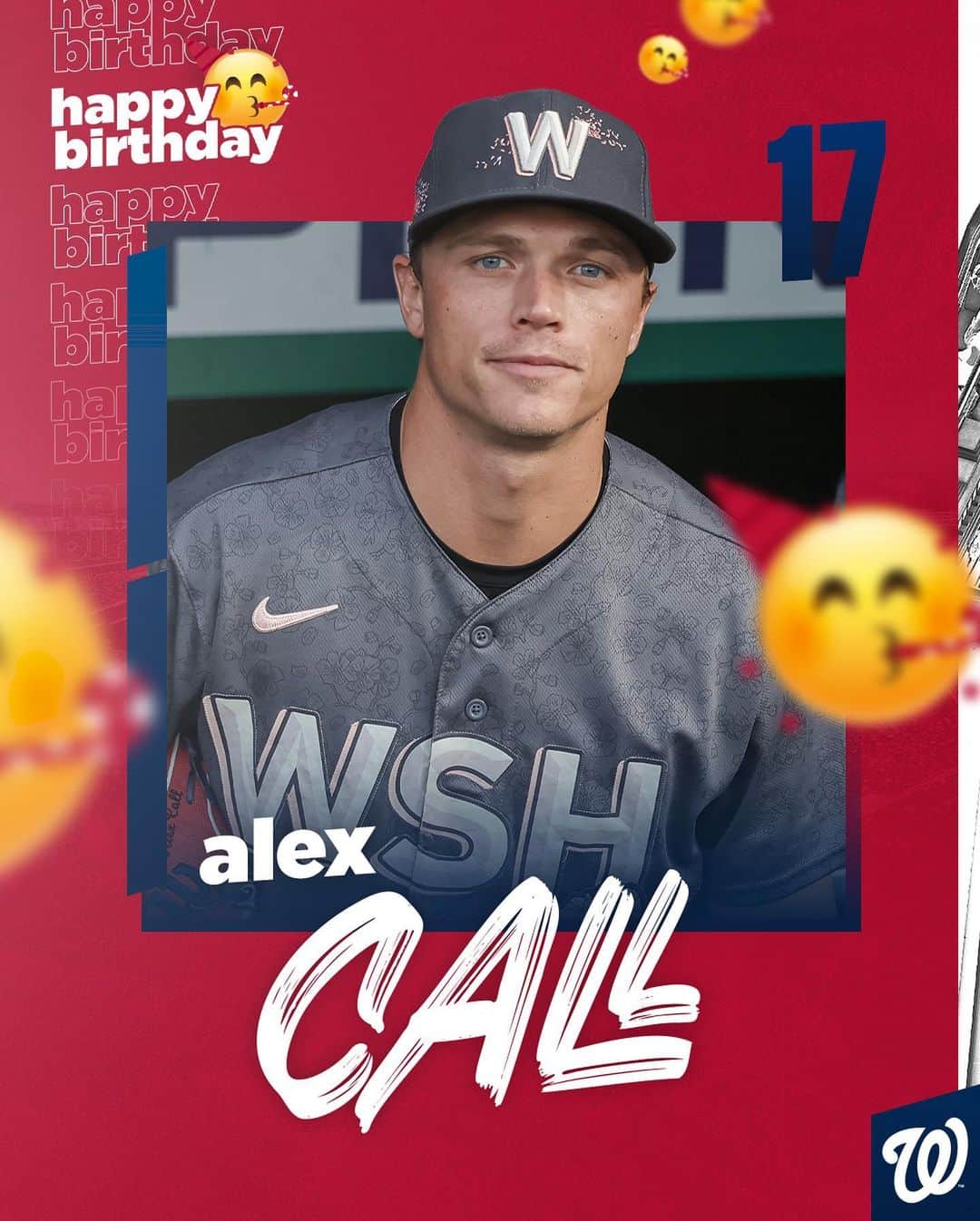 ワシントン・ナショナルズのインスタグラム：「CALLIN ALL BDAY BOYS」
