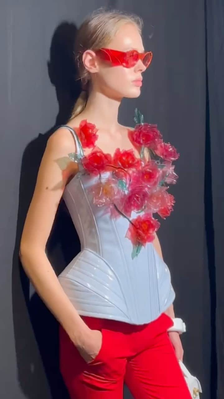 Saks Fifth Avenueのインスタグラム：「@balmain’s roses are red, but they also come in blue. If you were a flower, @olivier_rousteing would pick you. 🌹♥️💋 #Saks #PFW」