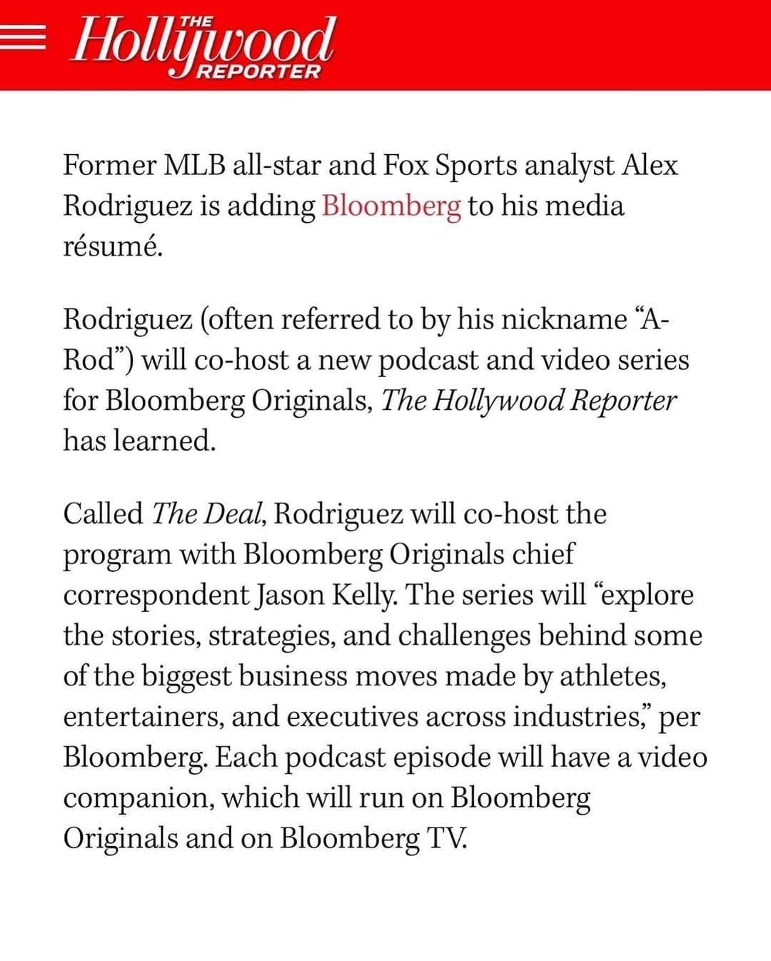 アレックス・ロドリゲスさんのインスタグラム写真 - (アレックス・ロドリゲスInstagram)「I believe we are in a new era of deal-making. One that is centered around media disruption, M&A, and athlete ownership.   Very excited to launch "The Deal" in early 2024, a new video  podcast with @jasonkellynews and @bloomberg. We will talk  to titans in business who have, and continue to, pave the way.」9月28日 8時36分 - arod