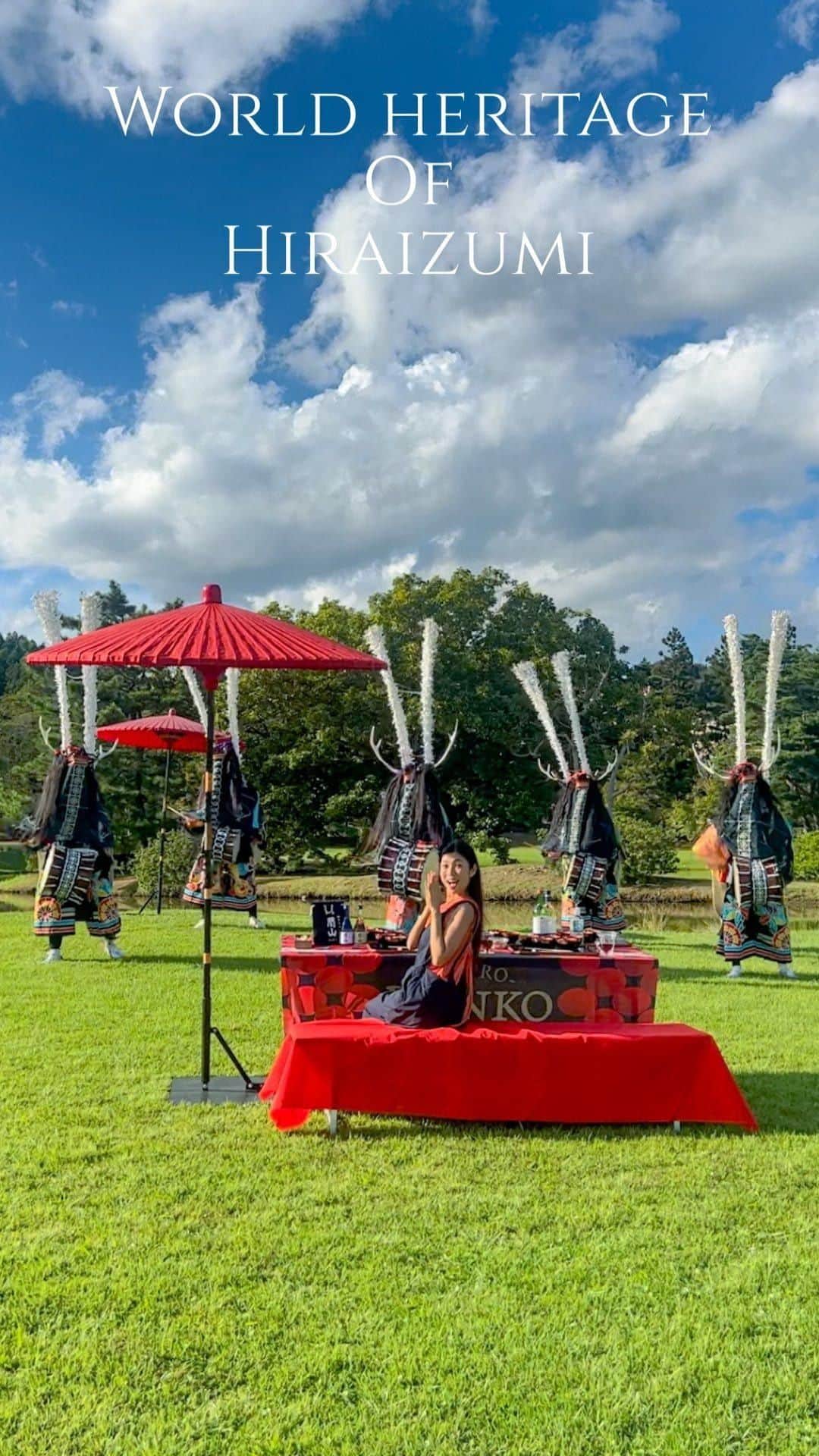 のインスタグラム：「【World Heritage of Hiraizumi】  If you are heading to Iwate Prefecture in the coming months, you don’t want to miss out on a unique event called “Bistro Wanko” held at various World Heritage sites in Iwate, where local gastronomy, culture and history meet.  I had the honor to have a preview of the event happening in Hiraizumi Town, where guests can indulge in premium local cuisine while enjoying traditional folk art at the historical setting out in nature. It was truly an unforgettable experience.  They have a few more events happening in October so don’t forget to check it out! I have included the URL in my “Iwate” story highlight.  As a bonus, I really enjoyed visiting Chuson-ji Temple and Motsu-ji Temple, two of Hiraizumi’s five World Heritage sites. As a big fan of Benkei and Yoshitsune, this place has been sitting long in my to-go list and I’m so glad to have finally checked it off. Iwate is really one of the most under-travelled Prefecture in Japan and I’m so happy it’s finally in the international spotlight now!   📍Hiraizumi Town, Iwate Prefecture   #iwate #japan #japantrip」