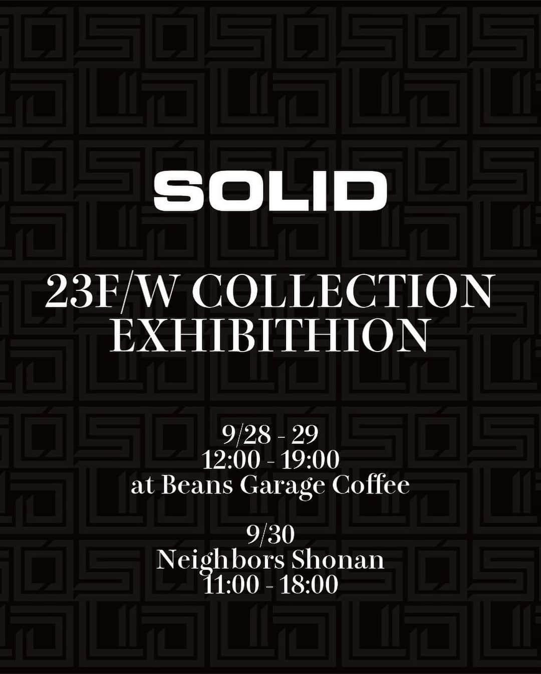 金尾玲生さんのインスタグラム写真 - (金尾玲生Instagram)「.  本日より @solid_japan の受注展示会が 渋谷にある @beansgaragecoffee にて2日間。 茅ヶ崎にある @neighbors_shonan にて1日開催します。 今回もいろんな想いがある開催となります。 協力してくださる方々感謝してます。  お近くの方は是非遊びに来て下さい！  もちろん美味しいコーヒーも飲めます✌︎  詳細はこちら———————-  SOLID 23 F/WCollection Exhibition 9/28 - 29 12:00 - 19:00  at Beans Garage Coffee @beansgaragecoffee  東京都渋谷区鶯谷町17-9   9/30 11:00 - 18:00 Neighbors coffee 神奈川県茅ヶ崎市浜須賀1-52-12  9月28から30日の3日間で受注展示会が開催決定しました！ 28.29日の会場は東京、近くに渋谷駅から徒歩10分のところにあるビーンズガレージコーヒーで開催します。 30日は茅ヶ崎市の南側、鉄砲通り沿いにあるおしゃれなカフェ。  今回は冬物がメインで、 スウェット類、キャップ等メインで、 展示会では全ラインナップのサンプルを用意しているので、最新の全てのアイテムをチェック・オーダーが可能です。  会場でオーダー頂いた方には、先着順でオリジナルラバーキーホルダー(非売品)をプレゼント！ さらに会場でオリジナルパネルと撮影し、フォロー・SNSに投稿で非売品オリジナルステッカーをプレゼントします！  どなたでも入場可能となってますので、 お誘い合わせの上、是非ご来場ください！  来れない方でもオンラインでオーダー可能ですのでご質問ありましたら、お問合せください！  ※ご来場の際は消毒、手洗いなど感染対策にご協力をお願い致します。  また発熱や咳などの諸症状のある方はご参加をお控え頂けますようお願い致します。  ----- SOLID 23 S/S Collection オーダー期間(予定) 2023/9/28 〜 2023/10/8  https://solidjapan.base.shop  -----」9月28日 9時00分 - reokanao