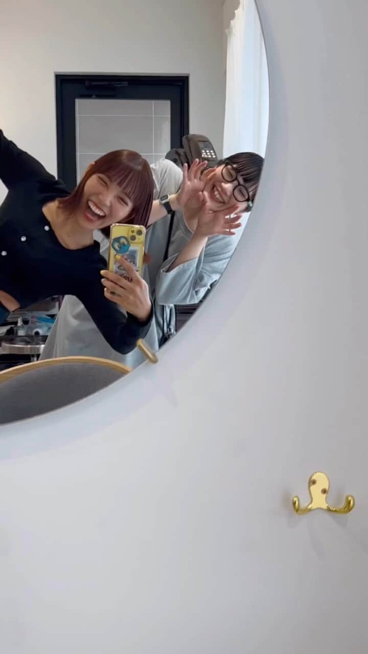 幹葉（スピラ・スピカ）のインスタグラム：「やっぱりまた明るくしたくなり…💇‍♀️🍊🤎 @yasugi_eriko 日々感謝！！！ #美容院 #ヘアスタイル #newhair」