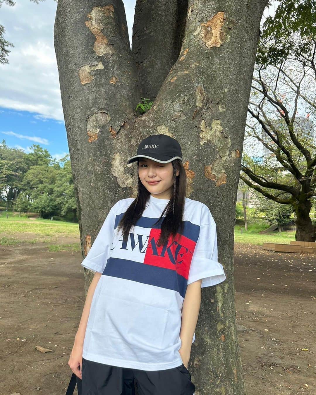 和内璃乃さんのインスタグラム写真 - (和内璃乃Instagram)「🎬な日  cap @awakenewyorkclothing  tops.pants @tommyjeans  @awakenewyorkclothing  shoes @niketokyo  @atmos_japan   #pr」9月28日 20時33分 - rino.wauchi