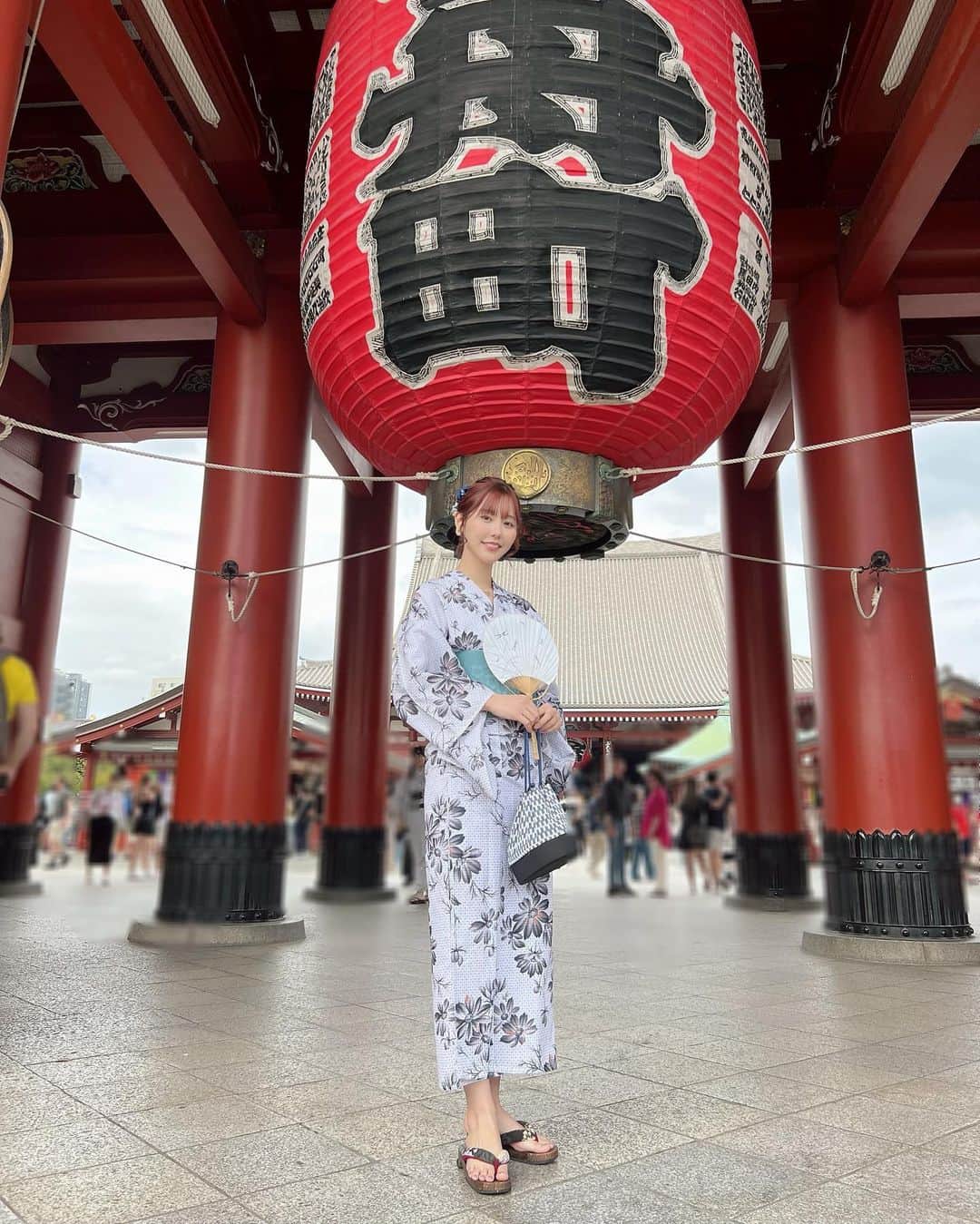 のインスタグラム：「全身♪̊̈♪̆̈  #浴衣 #浅草 #浅草寺 #yukata #kimono #asakusa」