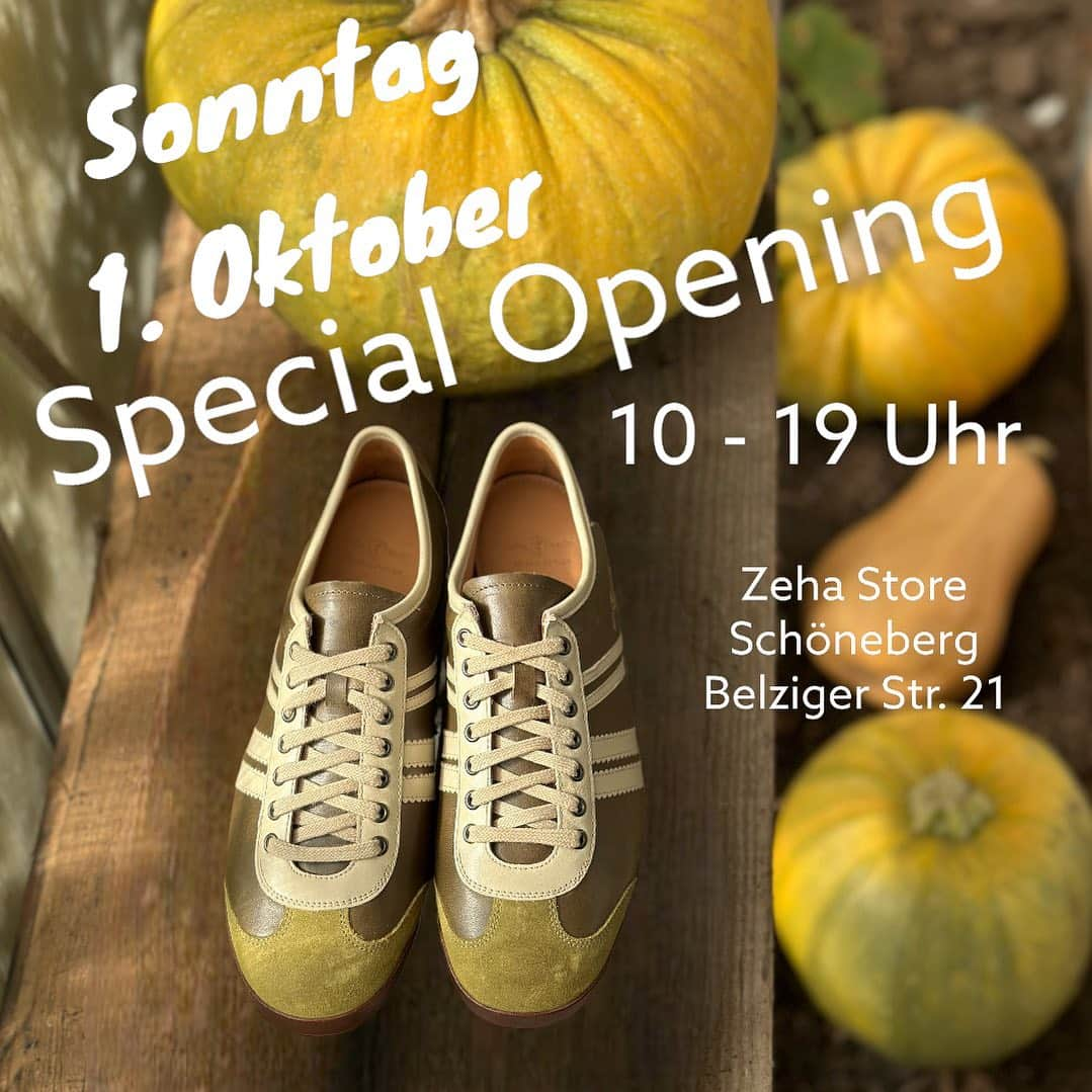 ツェハのインスタグラム：「Special Opening & New WM66 und Liga & Finalist Vibram Collection & viel mehr! Nicht Verpassen ✍️ #zehaberlin #zehastore #trainer #derby #sneakers #footwear #retrosneakers #vintage #berlin #oldgermanbrand #heuteinberlin #fashion #fashionstyle #50s #beige #specialopening #pantone2024 #vintagesoccer #soccer #calcio #fussball #sonntaginberlin #football #vintagefootball #ddr #rocknroll #schöneberg #trabant #kürbisfest #kürbis」