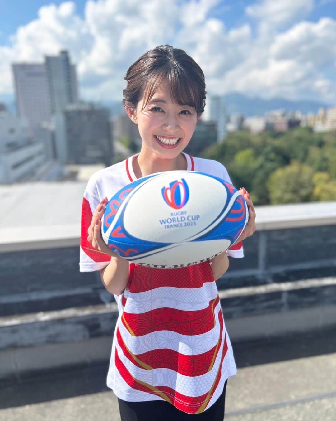 大家彩香さんのインスタグラム写真 - (大家彩香Instagram)「ラグビーワールドカップ いよいよ、明日、 日本対サモア戦です😊🌸  負けられない戦い！！  応援しましょーう🩷  #stv #札幌テレビ #木戸俊彦　アナ #村雨美紀　アナ #大家彩香 #ラグビーワールドカップ2023」9月28日 19時06分 - ayaka_oie_official