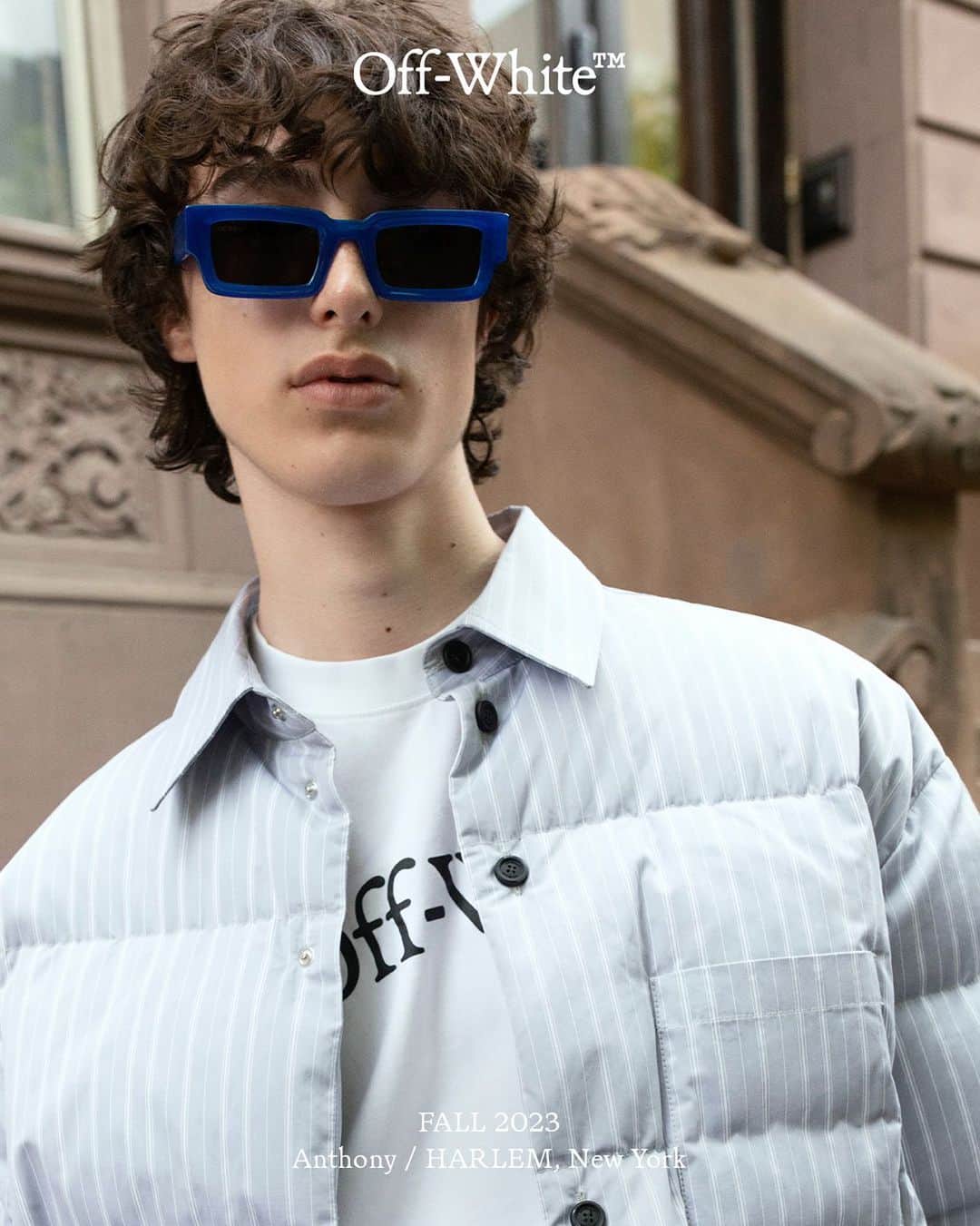 OFF-WHITE C/O VIRGIL ABLOHのインスタグラム：「FALL 2023 Anthony / HARLEM, New York   Off-White™ “LUNAR SHIPPING” collection now available online at off---white.com and at Off-White™ boutiques worldwide   — photography c/o @sicknethi directed by @ibkamara」