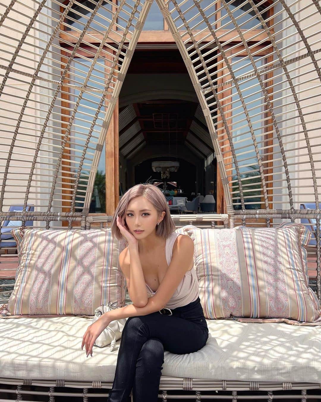 れいたぴのインスタグラム：「❤︎ この写真どれもホテルの中なの凄すぎない？😹🤎  ホテルが広すぎて船も出てたよ☺︎ また行きたいな〜」