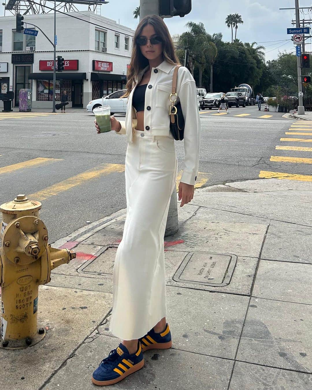 KOOKAI のインスタグラム：「Style Muse @elissaburns seen styling the Berlin Jacket & Maxi Skirt •• Available in boutiques and online #kookai」
