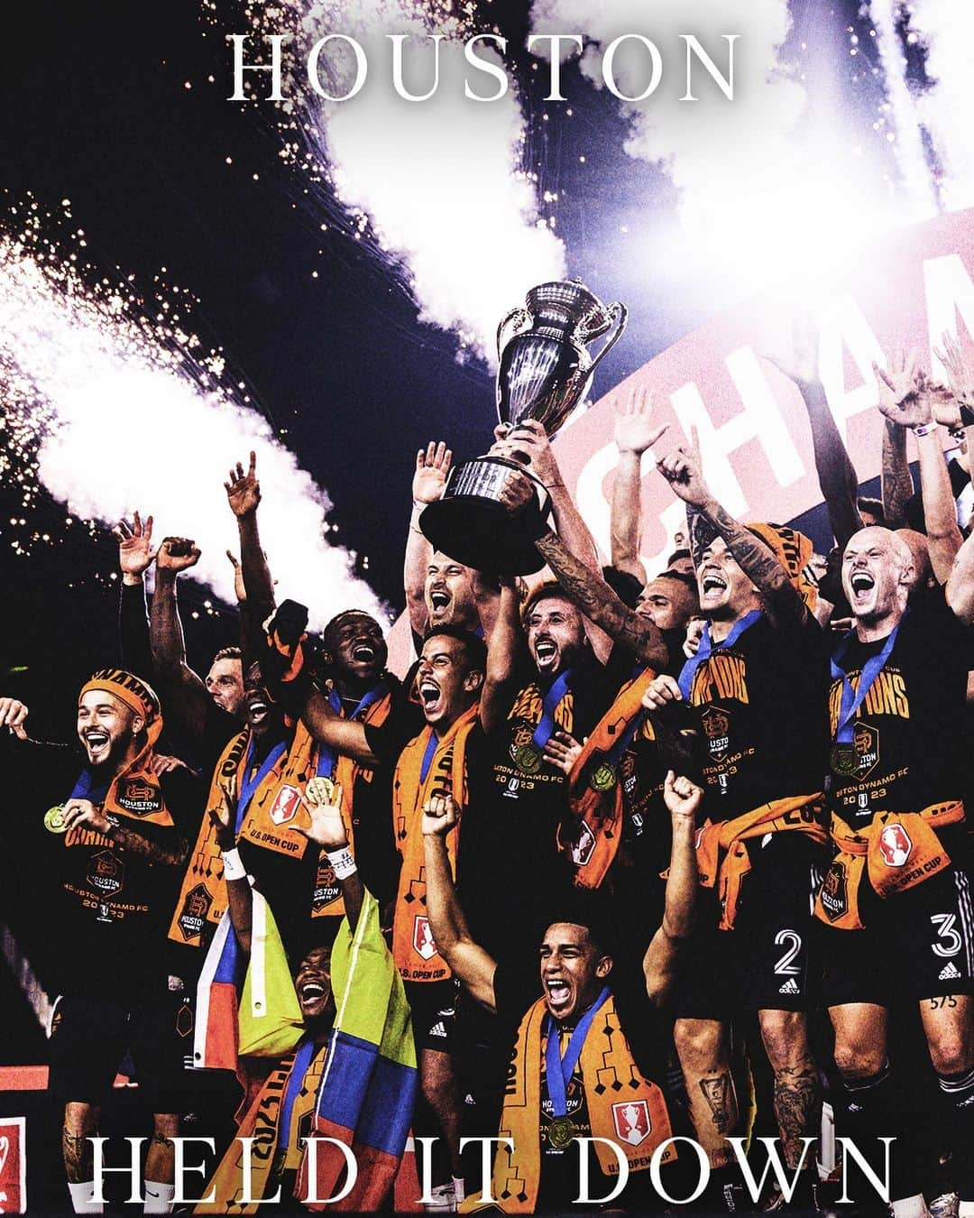 ジェームス・ハーデンのインスタグラム：「HOUSTON 🫡🧡  for the 2nd time in the club's history, they secured the US Open Cup 🏆」