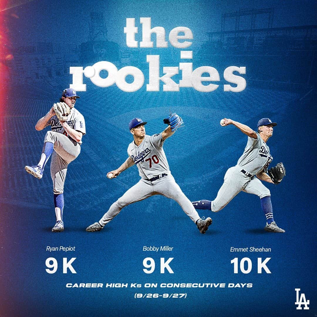 Los Angeles Dodgersさんのインスタグラム写真 - (Los Angeles DodgersInstagram)「Throwing in Denver? These rookies are pitching like vets.」9月28日 14時58分 - dodgers