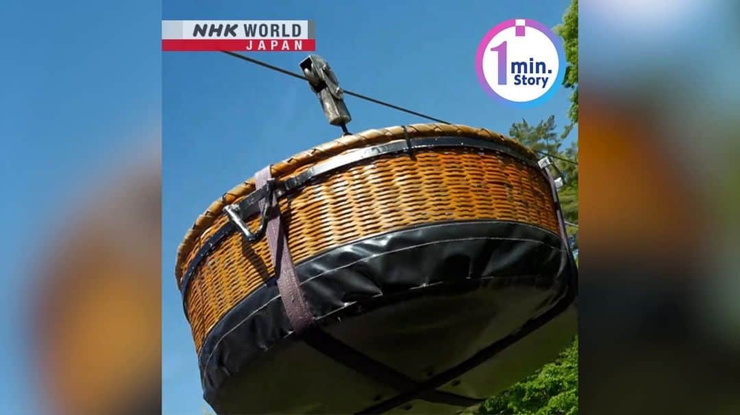 NHK「WORLD-JAPAN」のインスタグラム：「Flying dumplings and tea!🍡🍵  Dango rice dumplings and cups of green tea are expertly delivered by zipline across the Iwai River in Genbi Gorge, Iwate Prefecture.😀😋  What’s the most interesting zipline delivery you know of? . 👉Watch more short clips｜Free On Demand｜News｜Video｜NHK WORLD-JAPAN website.👀 . 👉Tap in Stories/Highlights to get there.👆 . 👉Follow the link in our bio for more on the latest from Japan. . 👉If we’re on your Favorites list you won’t miss a post. . . #japanesefood #foodbasket #dango #団子 #ricedumplings #greentea #ziplining #zipline #japanesetea #japanesesweets #discoverjapan #visitjapan #traveljapan #iwate #岩手県 #ichinoseki #genbikei #genbeigorge #nhkworldnews #nhkworldjapan #japan」