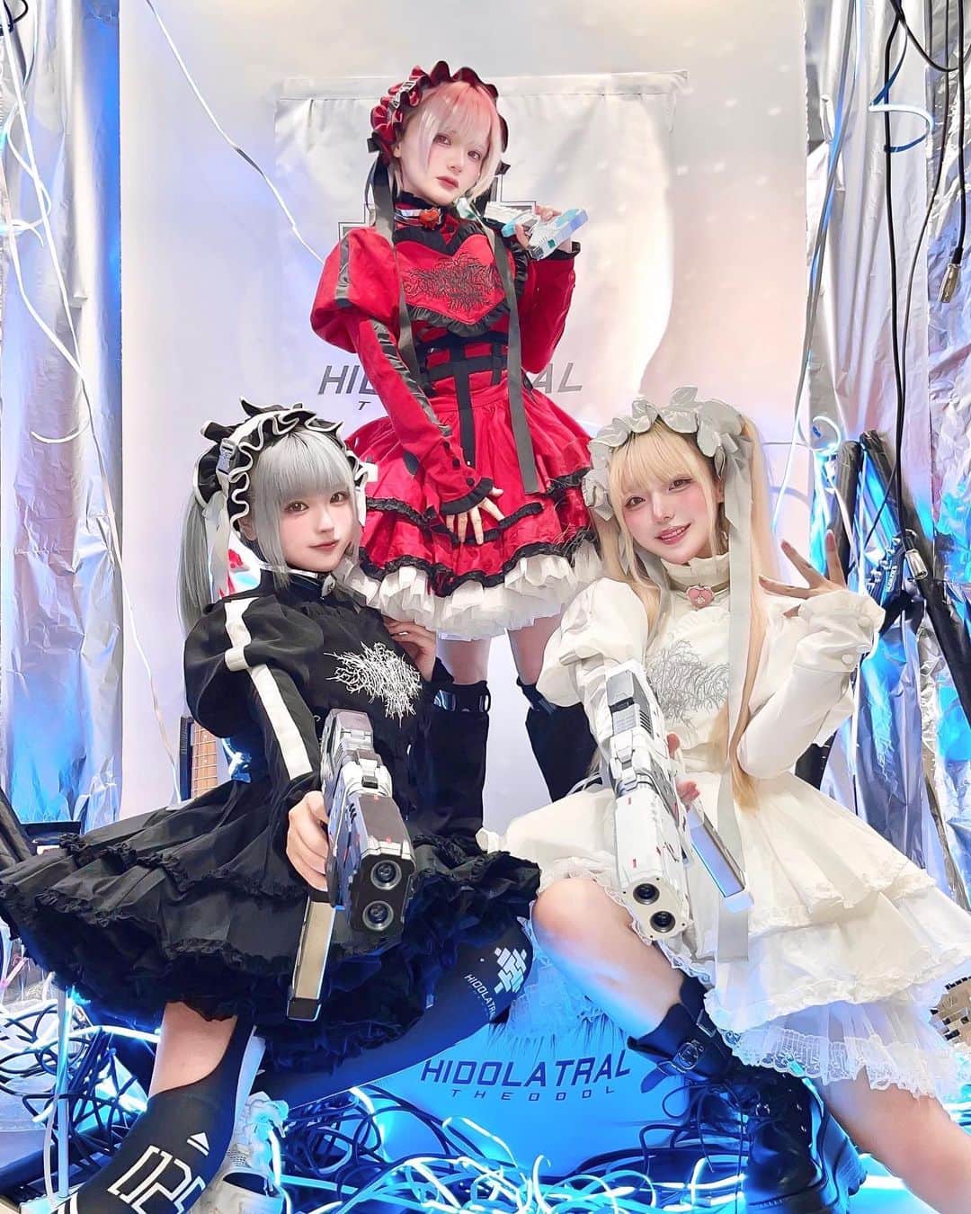 小塩てるのインスタグラム：「𝖙𝖍𝖊𝖔𝖉𝖔𝖑…❤︎  テオドールさんにお邪魔させて頂きました☺️❤︎ 衣装がどれも可愛くて見てるだけで幸せになったし質感も良くてほんと着させていただいてありがとうございます🥺✨ (高嶺ヒナちゃん実物股下5mありました)」