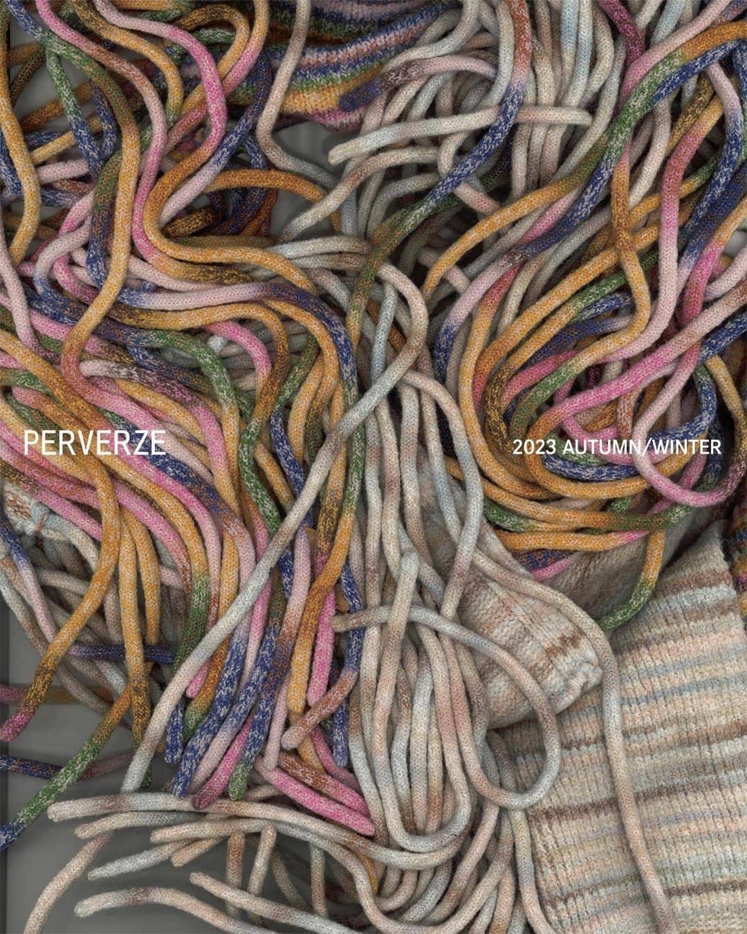 PERVERZE_OFFICIALさんのインスタグラム写真 - (PERVERZE_OFFICIALInstagram)「Scarf made of elastic cotton-nylon raised fabric with kasuri dyed yarn. Super long scarf with a mix of various knitting fabrics, which can accentuate your styling just by wrapping it around your body.  #PERVERZE #AW23 #PERVERZE_AW23」9月28日 18時30分 - perverze_official