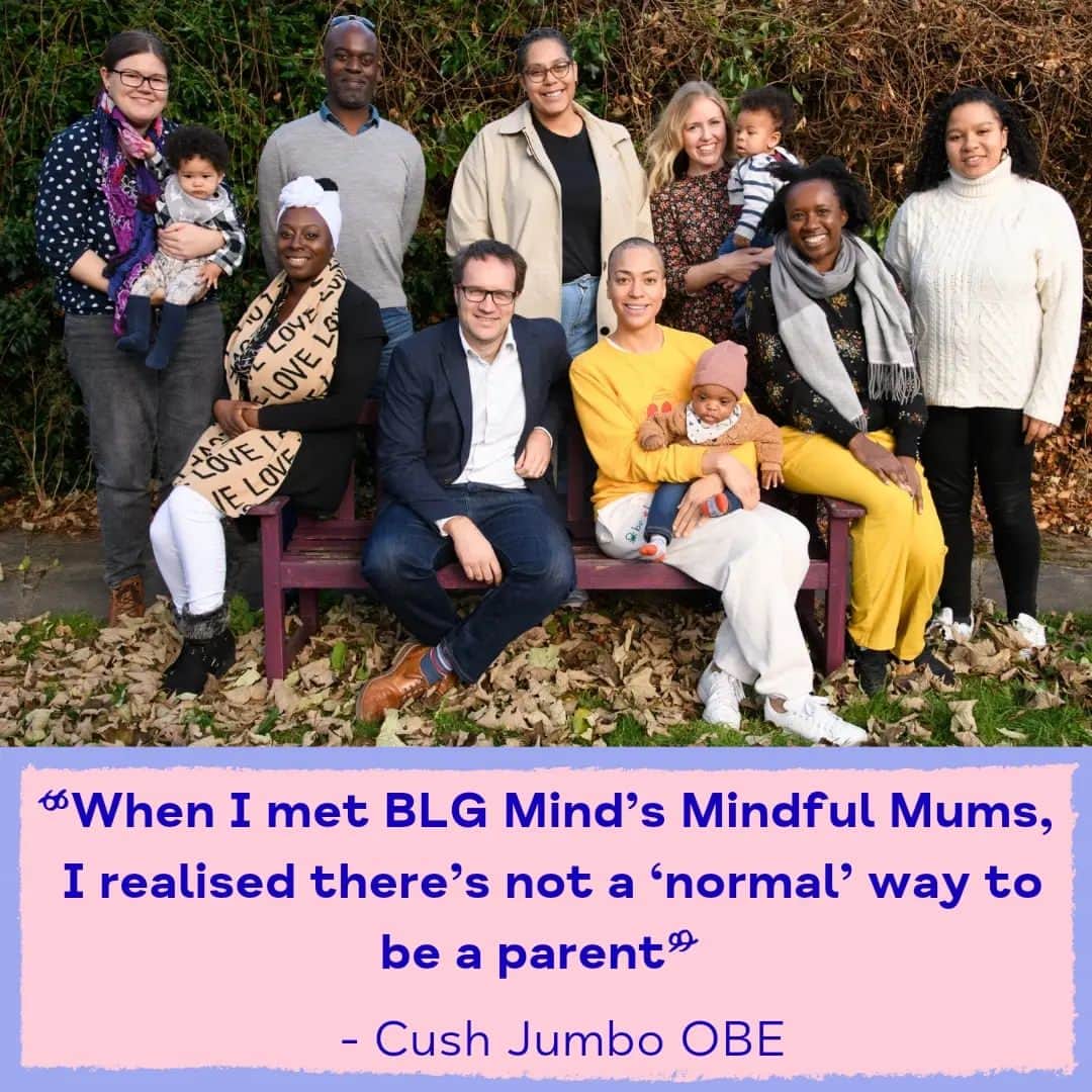 クーシュ・ジャンボのインスタグラム：「This Black Maternal Mental Health Week, we are revisiting the touching moment that @Cushjumbohere shared a cuppa and opened up about her personal experience of being a mother with our Mindful Mums group.  Cush said she would have loved to have joined a wellbeing group like Mindful Mums, adding: “It would have been the highlight of my week, every week.”  We are incredibly grateful to Cush for her support! Watch this space for more Cush Jumbo posts 👀   Mindful Mums is BLG Mind’s mental health support programme for pregnant women and new mothers. It offers five-week long wellbeing courses and a befriending service, both of which are run by volunteers with their own experience of managing mental health through this period of life. The groups are built on honesty and meaningful interactions where women can chat about the highs and lows of motherhood without fear of being judged.  This Black Maternal Mental Health Week we're highlighting our Diversity Matters group, for new mums from culturally diverse communities. Full details here on our website - link in bio   #CushJumbo #BMMHW23 #BMMHW #blackmaternalmentalhealth #blackmaternalmentalhealthweek」