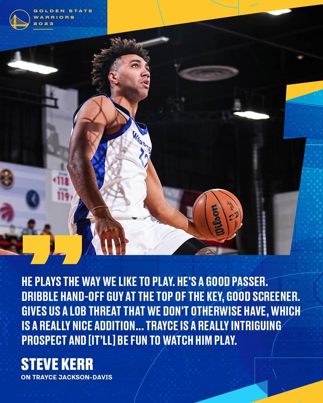 ゴールデンステート・ウォリアーズのインスタグラム：「Rookie season incoming for TJD.」