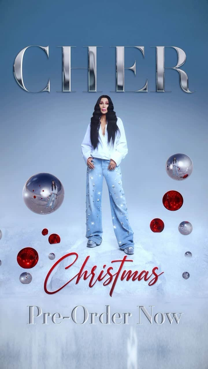 シェールのインスタグラム：「My new single, “DJ Play a Christmas Song” is out Oct 6. Album out Oct 20 💃  Link in bio 🔗  #CherChristmas #DJPlayaChristmasSong」