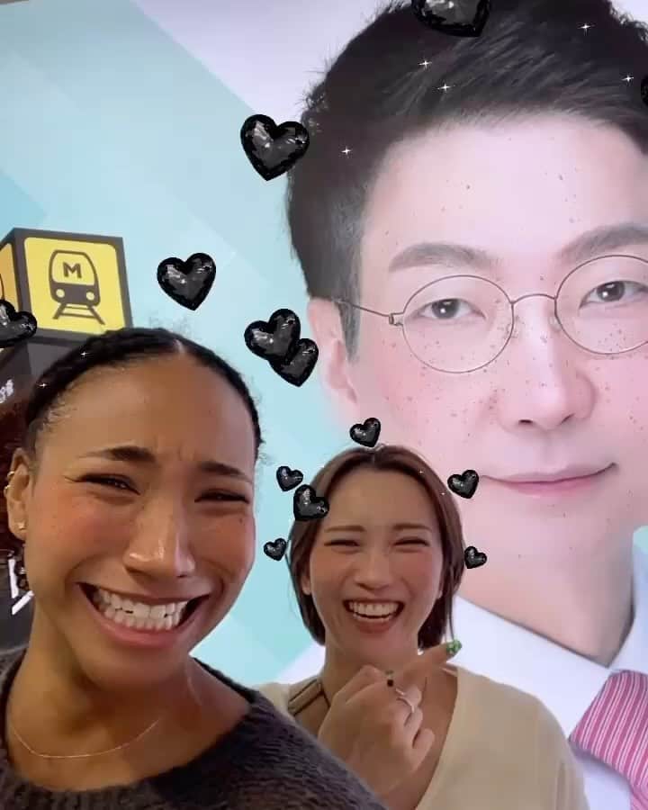 田原愛里のインスタグラム：「韓国行って ちょっとの時間だったけど だいすきなれいなにも会えた🥺🤍  頑張ってるみたいだった🥺🩷 怪我しないように リーグ戦乗り越えてね🥺🤍🩷 らびゅ🥺🩷🤍❤️」
