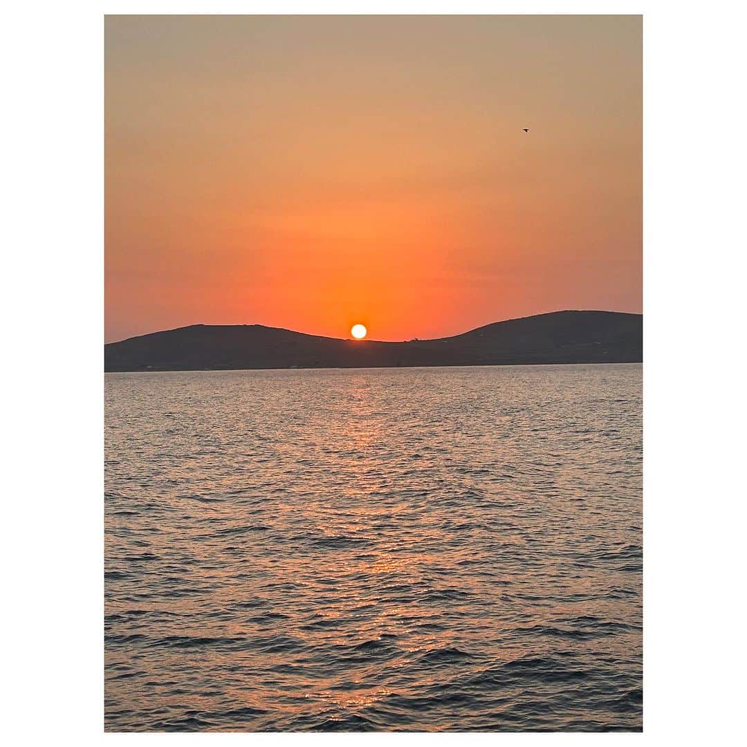 更井真理のインスタグラム：「My Favorite Place in the World ✨ DELOS in Greece✨ This is the most lightest place and closest to Sun on this earth. My spirit achieved enlightenment on this island in sunset golden moment ✨🙏#delos #greece」